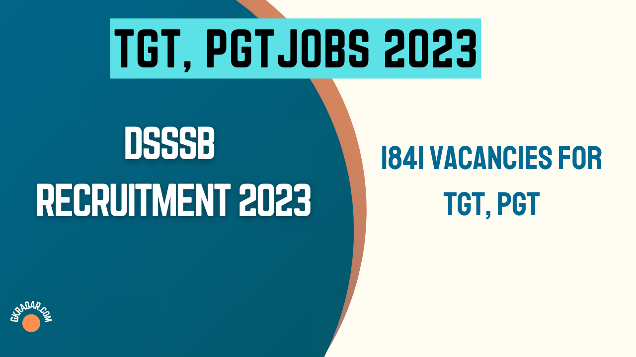 TGT PGT DSSSB Recruitment