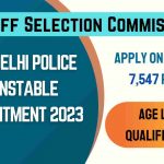 SSC Delhi Police Constable Recruitment