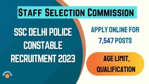 SSC Delhi Police Constable Recruitment