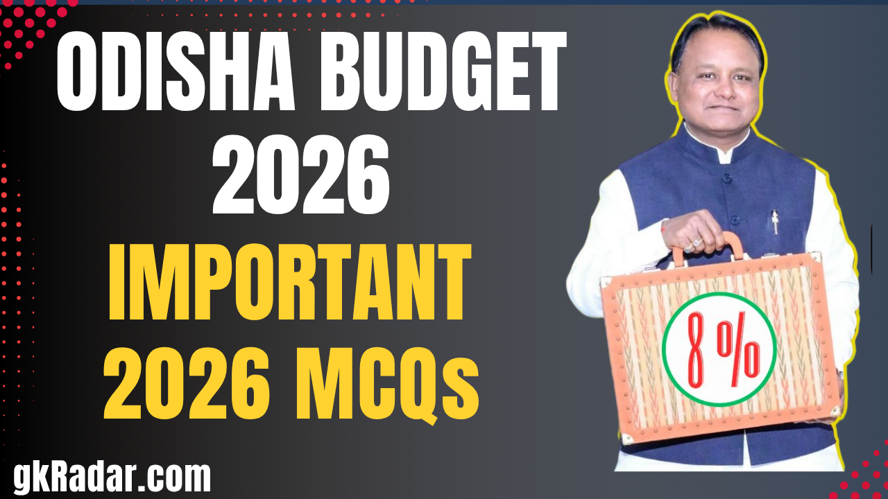 Odisha Budget 2026 MCQs